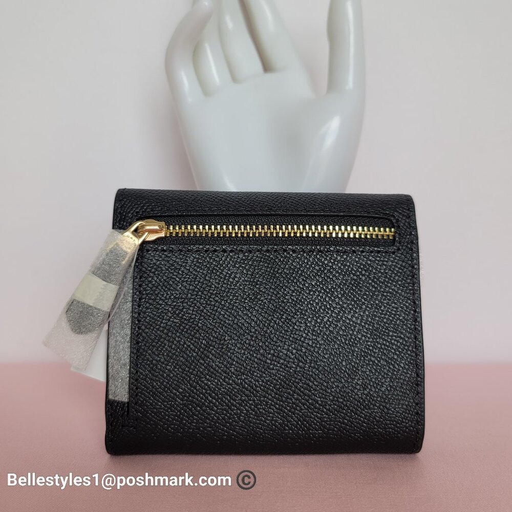 COACH Wyn Crossgrain Leather Small Leather Wallet- Black color 🎈$89. ⭐ - Picture 7 of 16